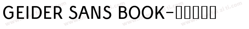 GEIDER SANS BOOK字体转换